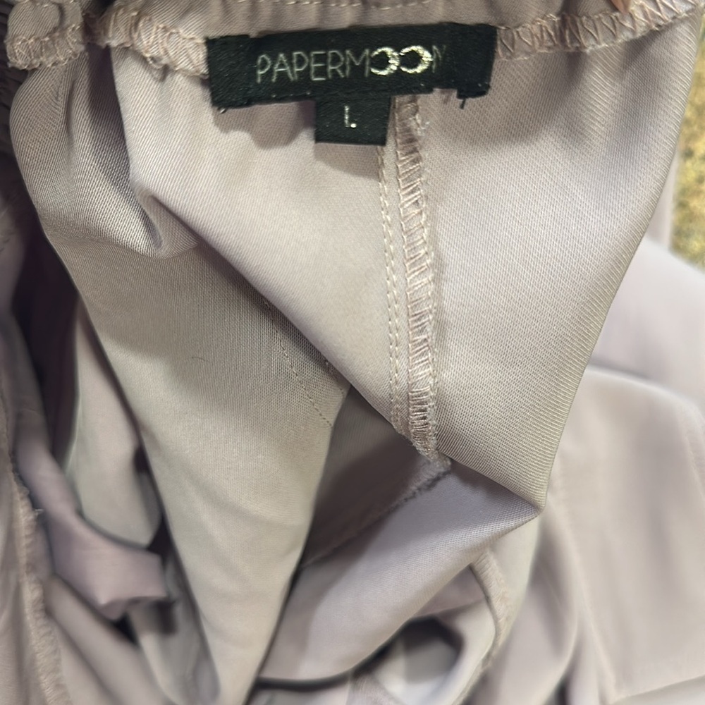Papermoon Wide Leg Cargo Pants Lavender Side Pockets Womens Size Large - Picture 8 of 13